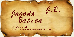 Jagoda Batica vizit kartica